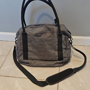 Gray Men's Bag with Black Accents